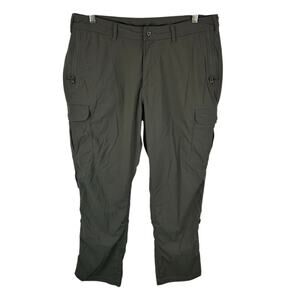 Clothing Arts Women’s Cargo Hiking Pants Brown/Green Size 10 Petite Roll Leg